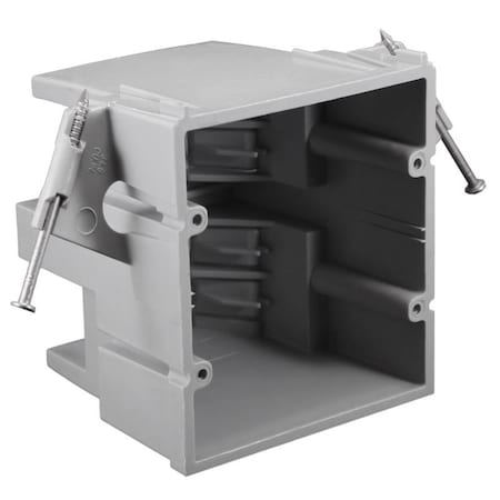 Cantex Cantex EZ Box New Work 35 cu in Rectangle PVC 2 gang Switch Box Gray EZ35DN-HW